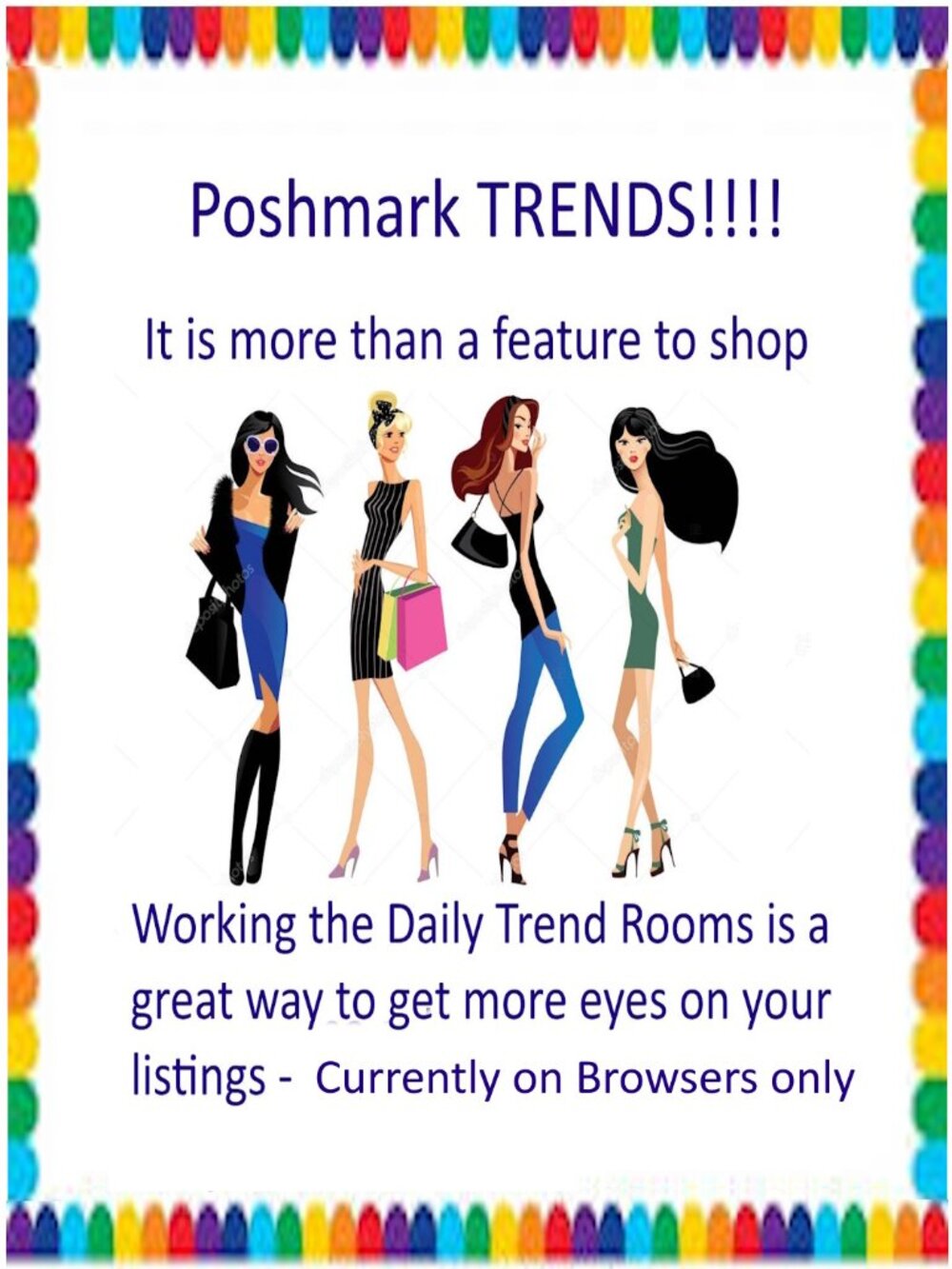 Daily Trend Rooms - Work The Trends That Poshmark is Promoting To Increase Sales - Picture 1 of 12
